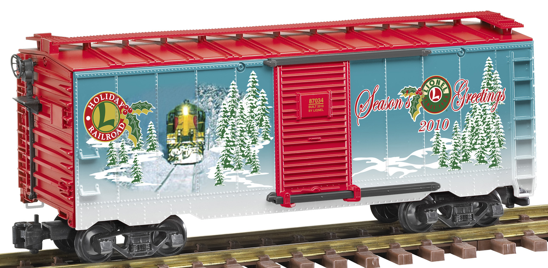 8-87034 2010 Holiday Christmas Boxcar Lionel Large Scale
