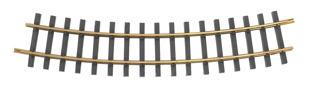 5' Diameter Curve 12/Box - Brass Track (Large Scale)