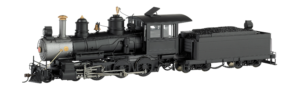 Black, Unlettered W/Wood Cab & Fluted Domes - 4-6-0 - DCC (On30)