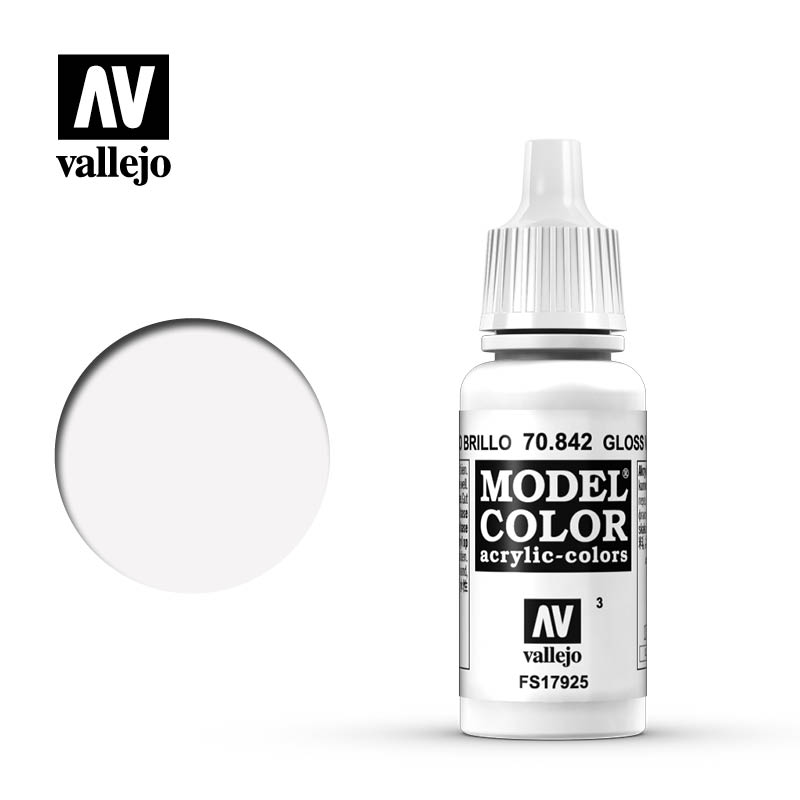 70.842 Gloss White Acrylic Vallejo 17ml 3