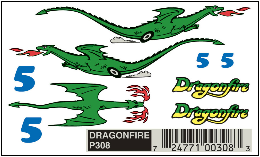 No.308 Dragon Fire Decals [PNC308] - $4.00 : Star Hobby, Model